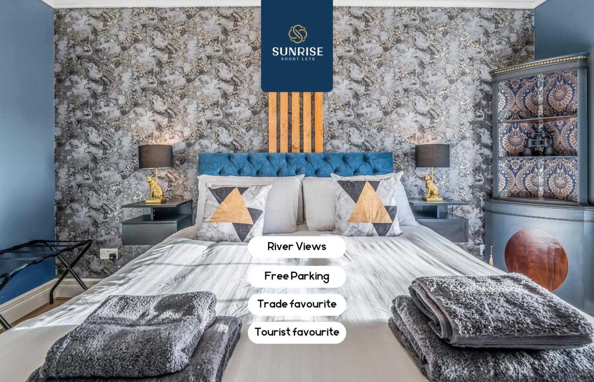 Presidential Apartment, Family Home, Luxury Bedrooms, 2 Rooms, 1 King Bed, 2 Single Beds, Free Wifi, Free Parking, Tourists, Business Travelers, Relocation, Beautiful River Views, - Long Stays, Invoice And Reduced Price Are Only Via Sunrise Short Let Dundee Dış mekan fotoğraf
